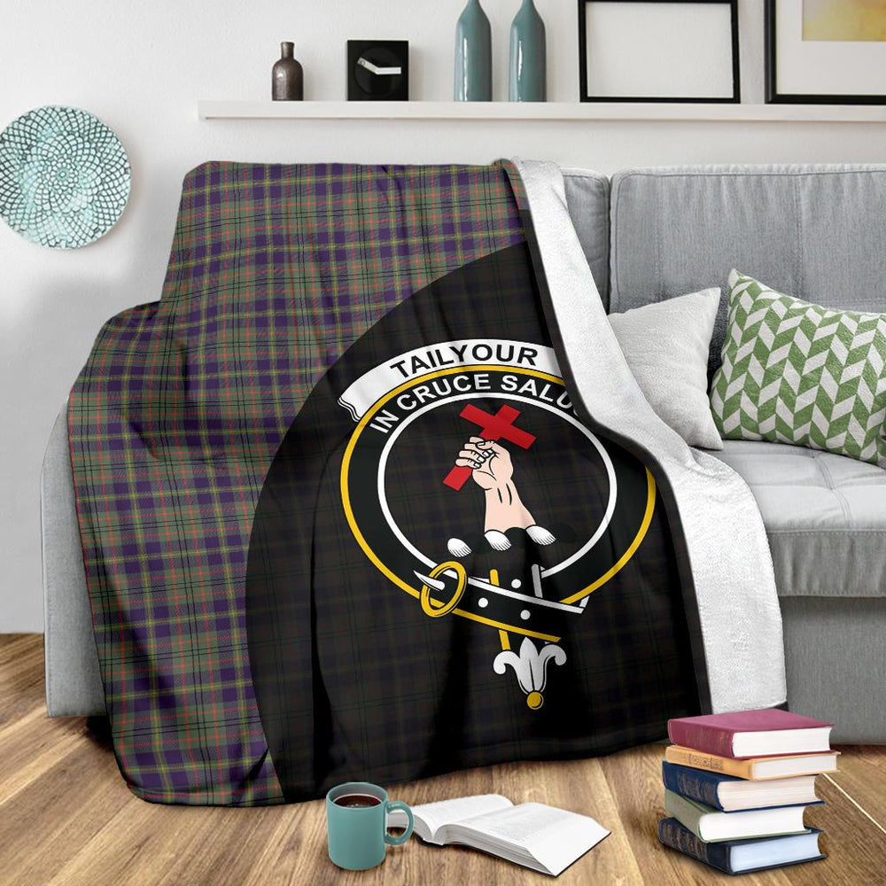 Clan Taylor Weathered Tartan Crest Blanket 3 Sizes KX48 Clan Taylor Tartan Today   
