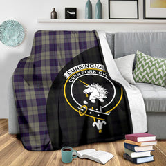 Clan Cunningham Dress Blue Dancers Tartan Crest Blanket 3 Sizes KE44 Clan Cunningham Tartan Today   