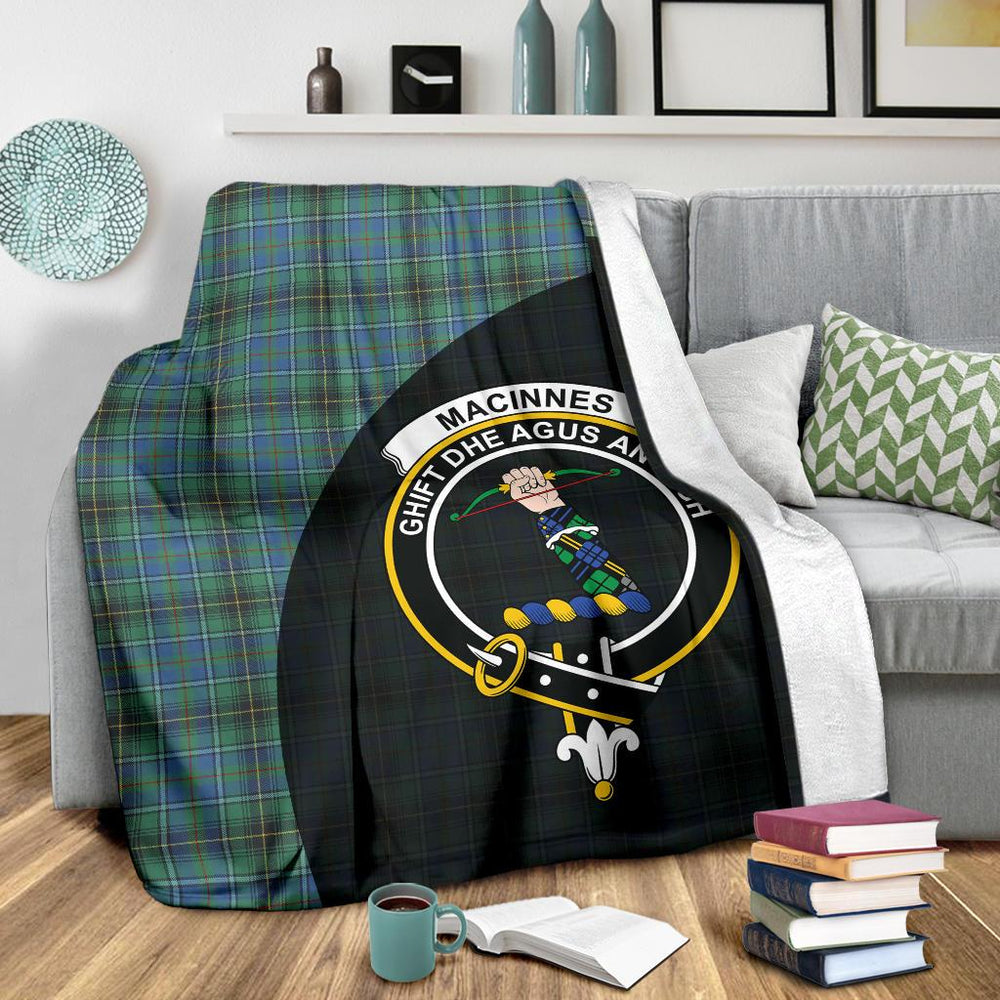 Clan MacInnes Ancient Tartan Crest Blanket Wave Style VM12 Clan MacInnes Tartan Today   