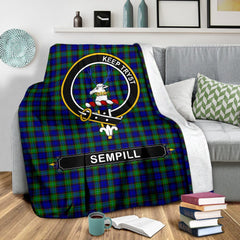 Clan Sempill (or Semple) Family Tartan Crest Blanket 3 Sizes JG60 Clan Sempill Tartan Today   