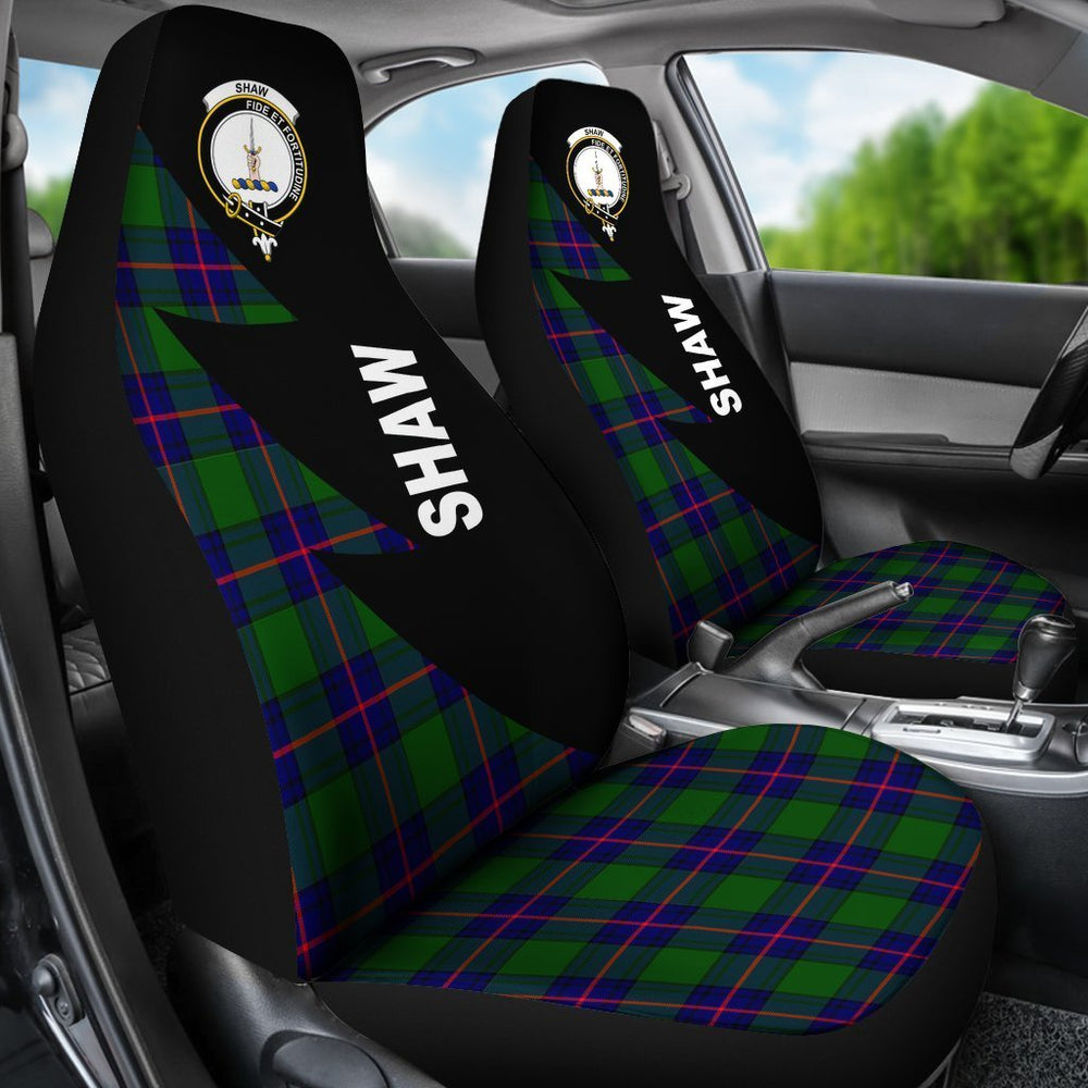 Clan Shaw (Of Tordarroch) Tartan Crest Car Seat Cover  - Flash VersionNH45 Clan Shaw Tartan Today   