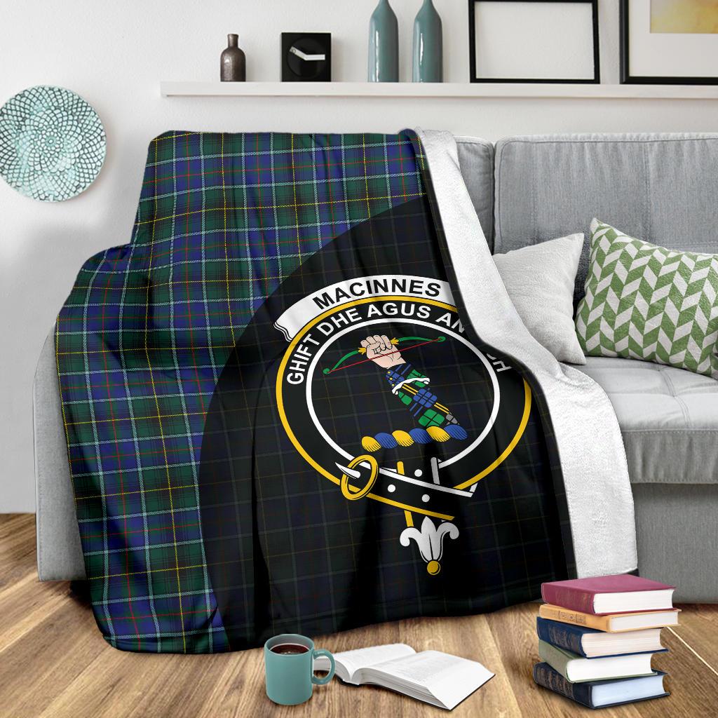 Clan MacInnes Modern Tartan Crest Blanket Wave Style SA32 Clan MacInnes Tartan Today   
