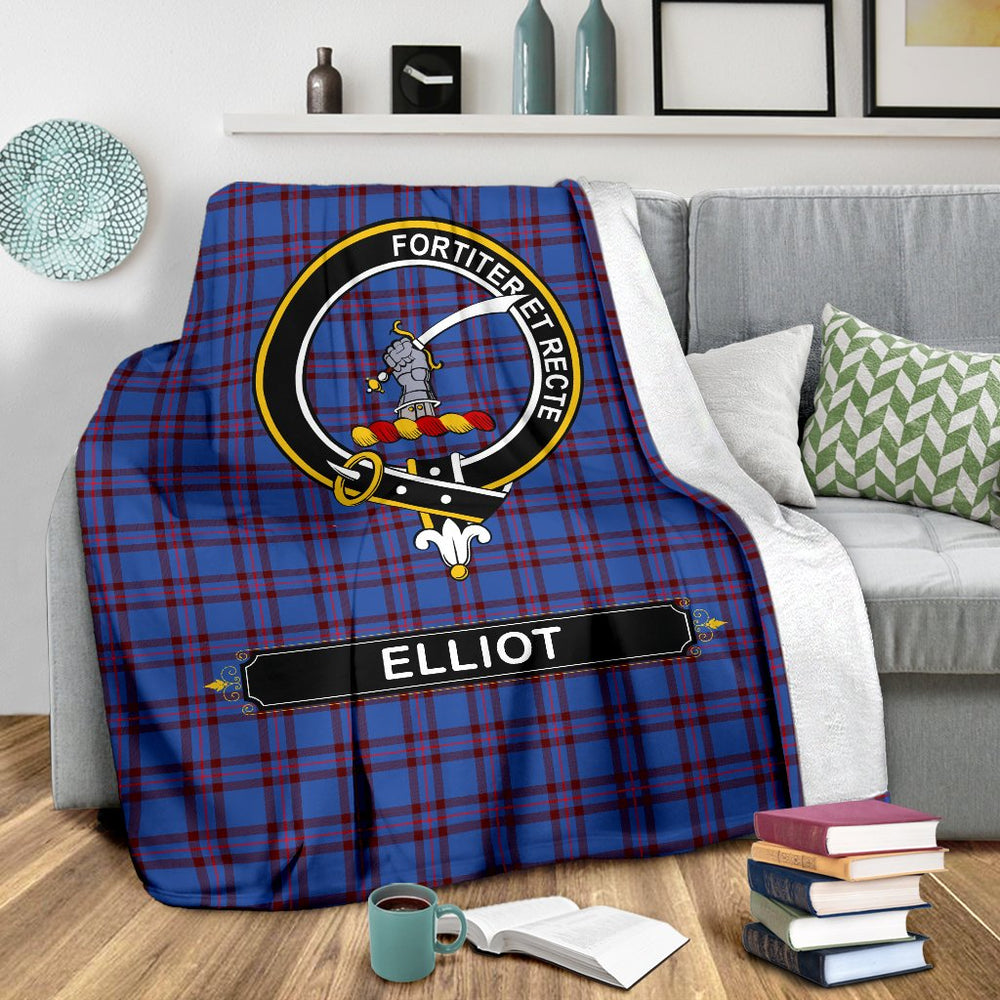 Clan Elliot Tartan Crest Blanket 3 Sizes VX58 Clan Elliot Tartan Today   