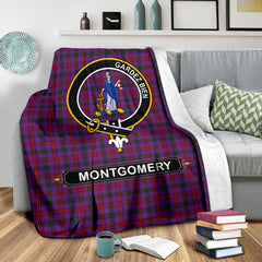Clan Montgomery Family Tartan Crest Blanket 3 Sizes FD18 Clan Montgomery Tartan Today   