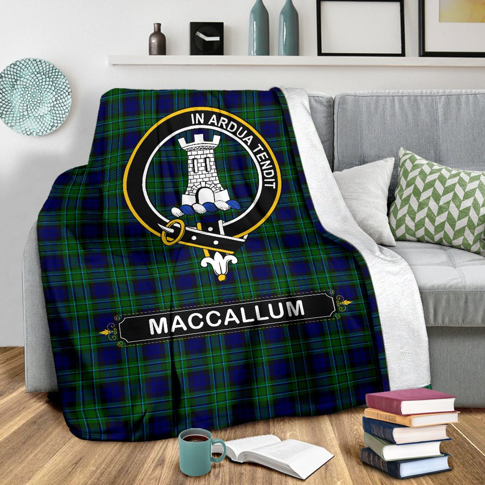 Clan MacCallum Tartan Crest BlanketsDB75 Clan MacCallum Tartan Today   
