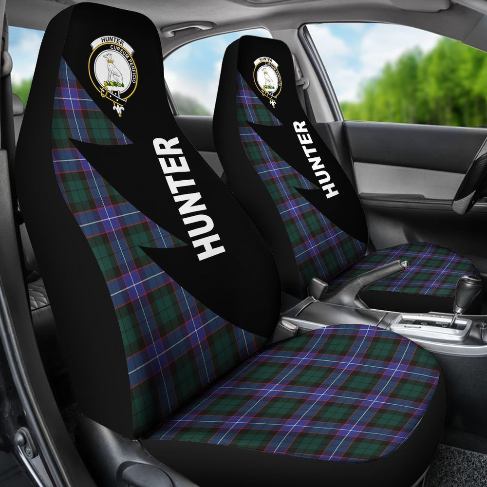 Clan Hunter Tartan Crest Circle Car Seat Cover IQ96 Clan Hunter Tartan Today   