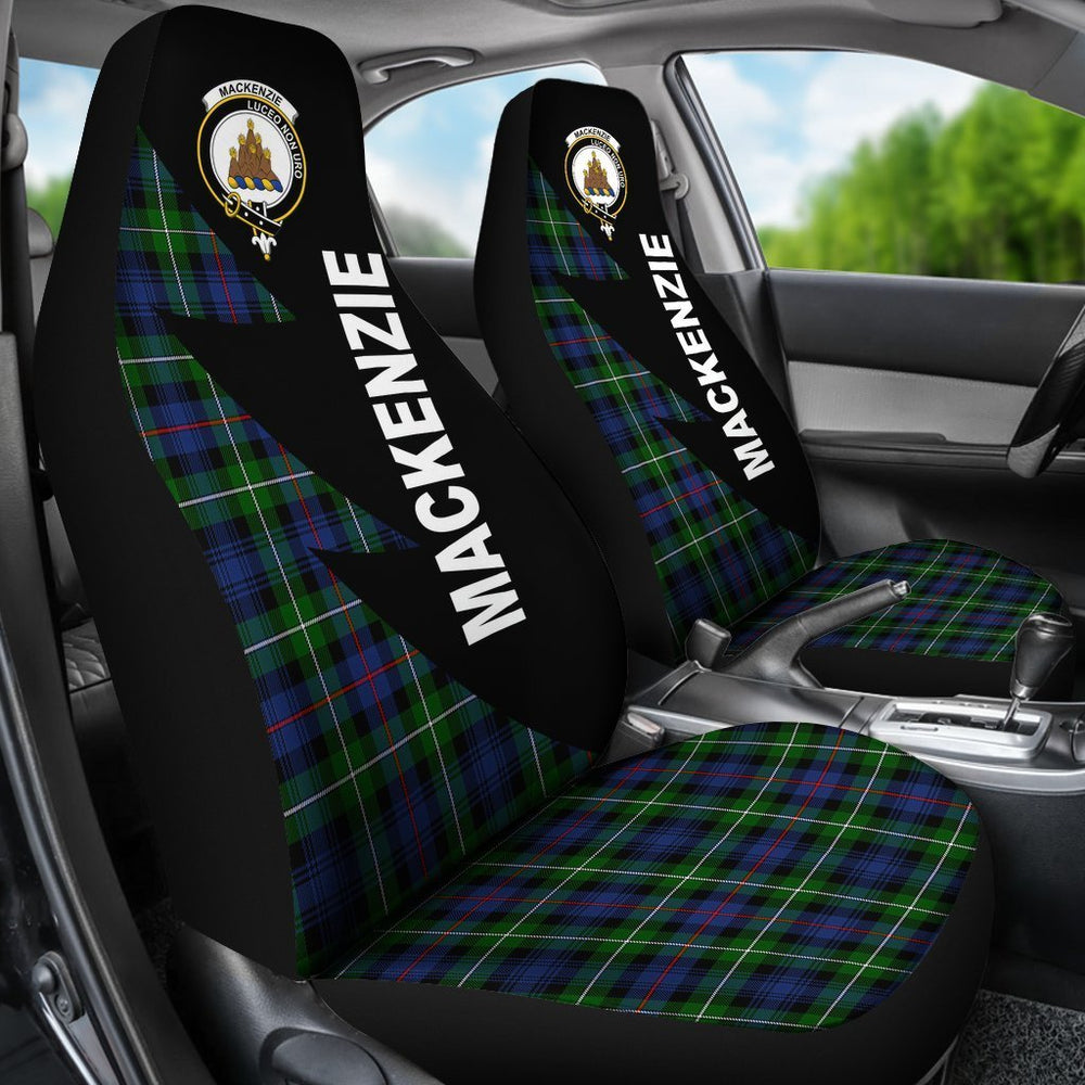 Clan Mackenzie Family Modern Tartan Crest Car Seat Cover  - Flash StyleCS18 Clan MacKenzie Clan MacKenzie   