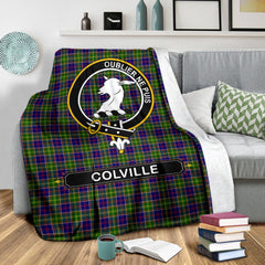 Clan Colville Family Tartan Crest Blanket 3 Sizes KU66 Clan Colville Tartan Today   