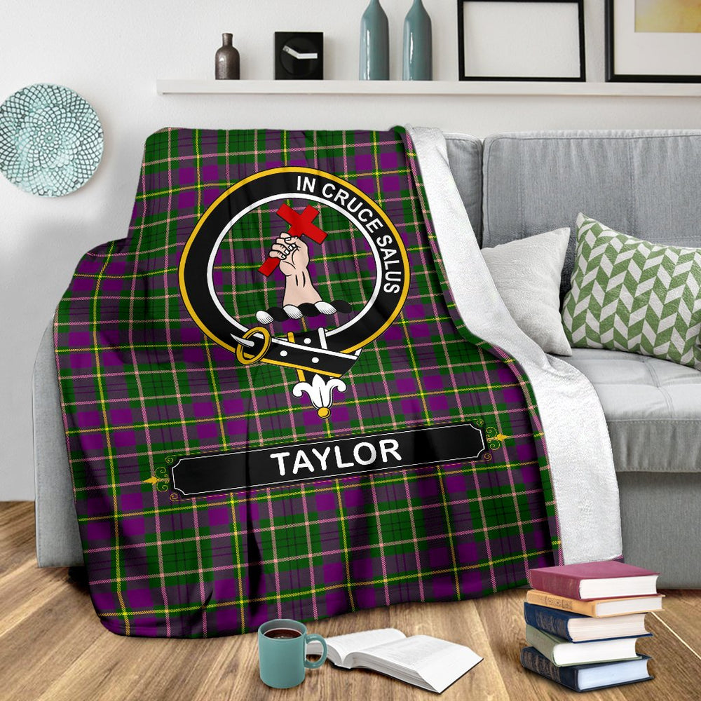 Clan Taylor (Tailyour) Tartan Crest Blanket 3 Sizes ON98 Clan Taylor Tartan Today   