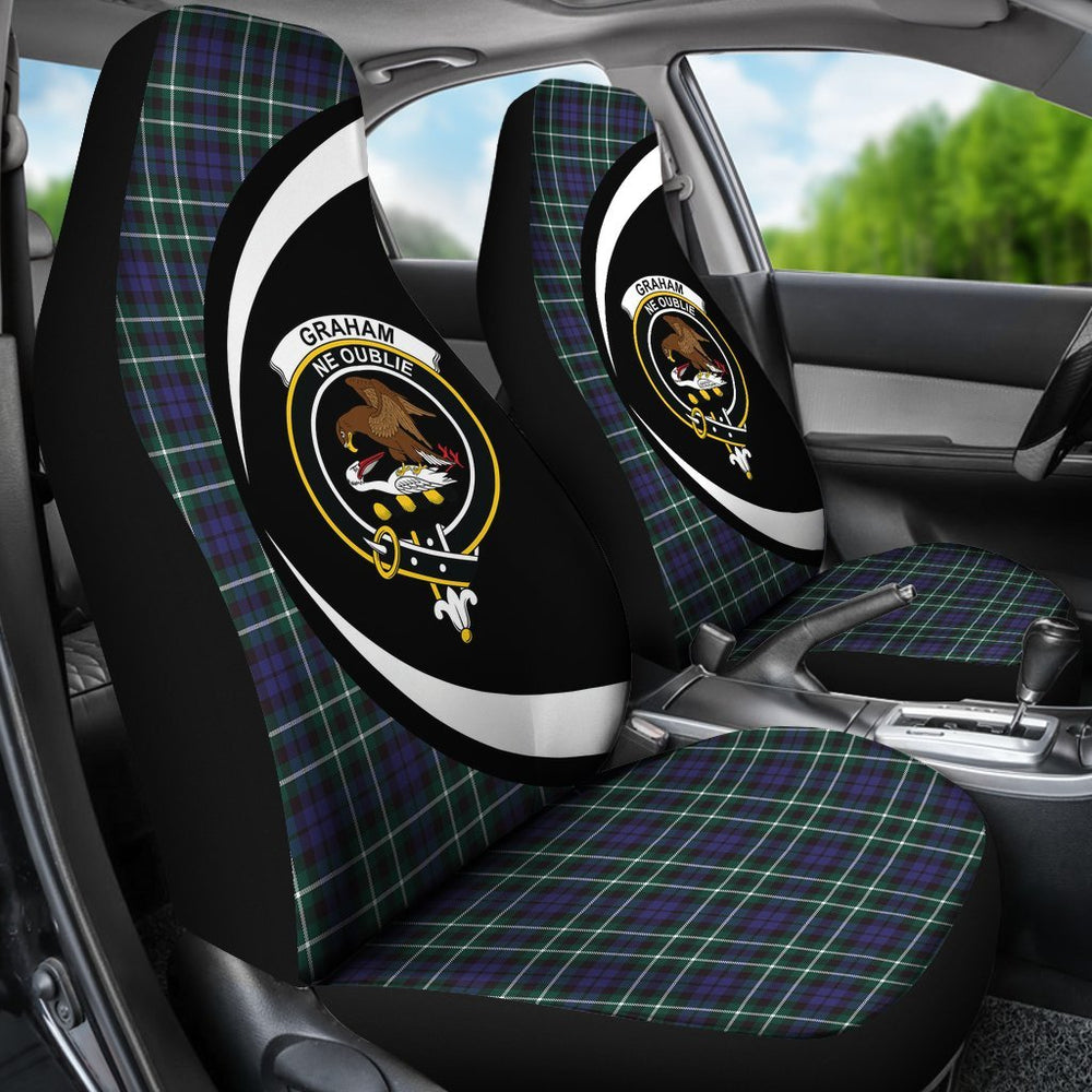 Clan Graham of Montrose Modern Tartan Crest Car Seat Cover  - Circle StyleCE39 Clan Rose Tartan Today   