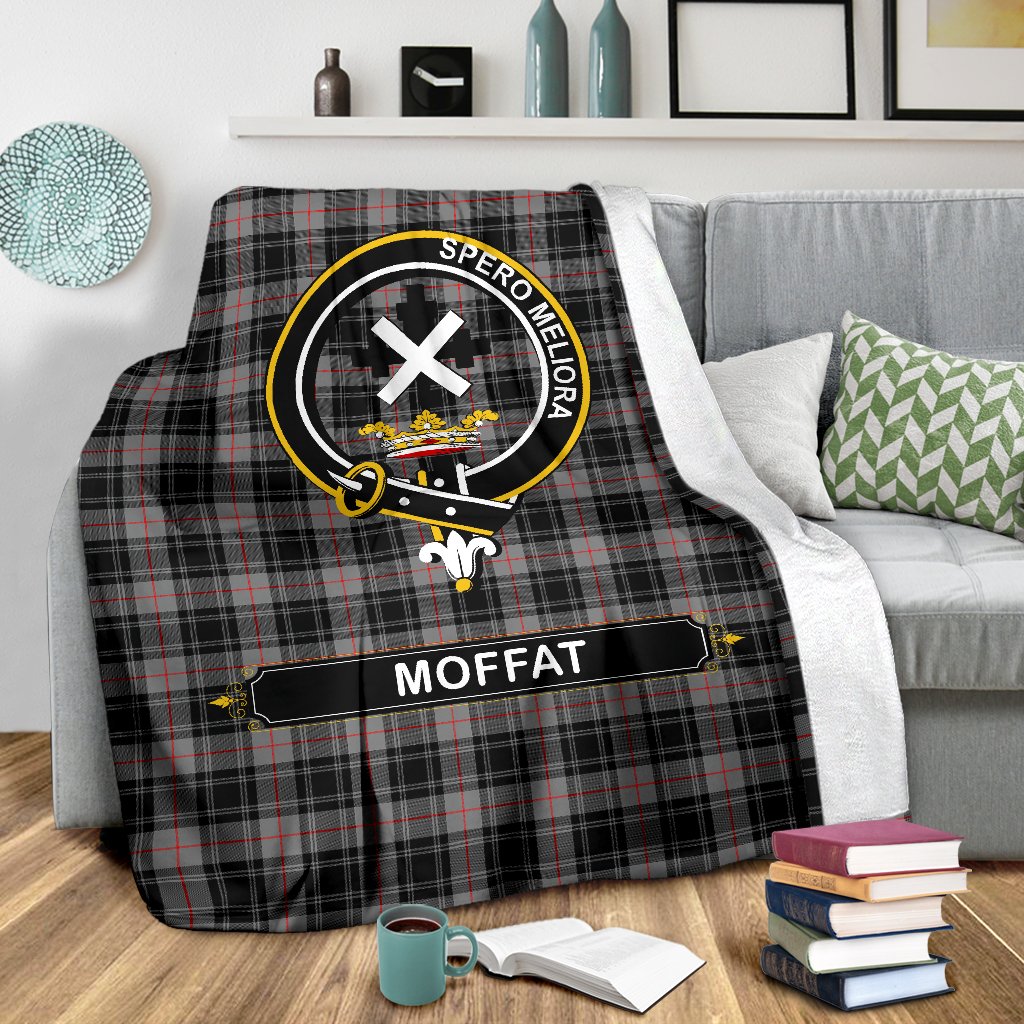 Clan Moffat Family Tartan Crest Blanket 3 Sizes ZJ62 Clan Moffat Tartan Today   