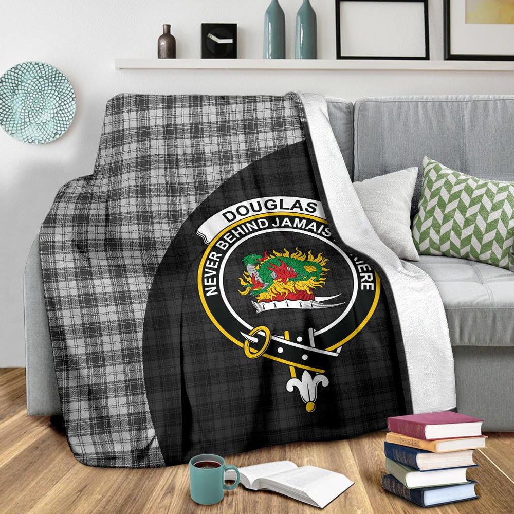 Clan Douglas Grey Modern Tartan Crest Blanket Wave Style GG98 Clan Douglas Tartan Today   