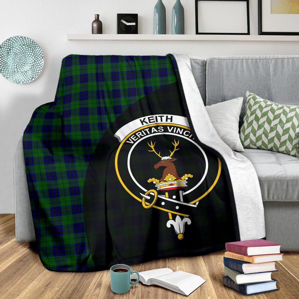 Clan Keith Modern Tartan Crest Blanket 3 Sizes QK64 Clan Keith Tartan Today   