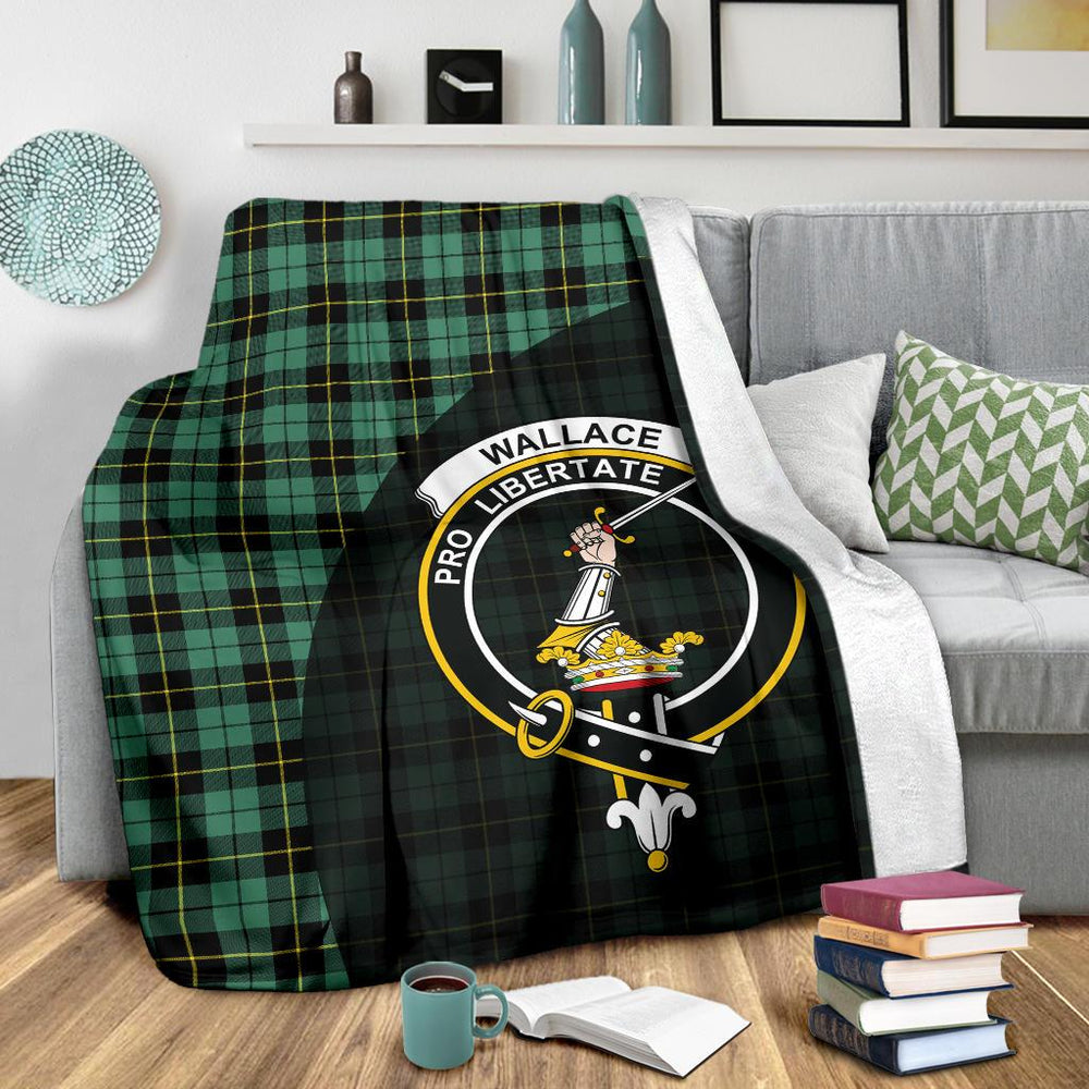 Clan Wallace Hunting Ancient Tartan Crest Blankets Wave Style GM12 Clan Wallace Tartan Today   