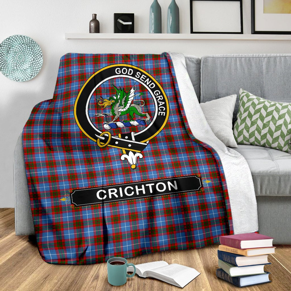 Clan Crichton Family Tartan Crest Blanket 3 Sizes II19 Clan Crichton Tartan Today   