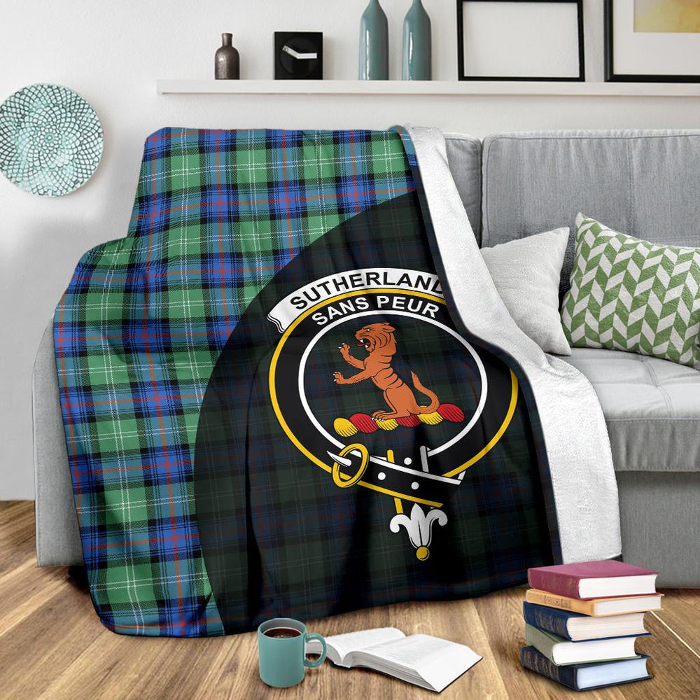 Clan Sutherland Old Ancient Tartan Crest Blanket Wave Style ZL62 Clan Sutherland Tartan Today   