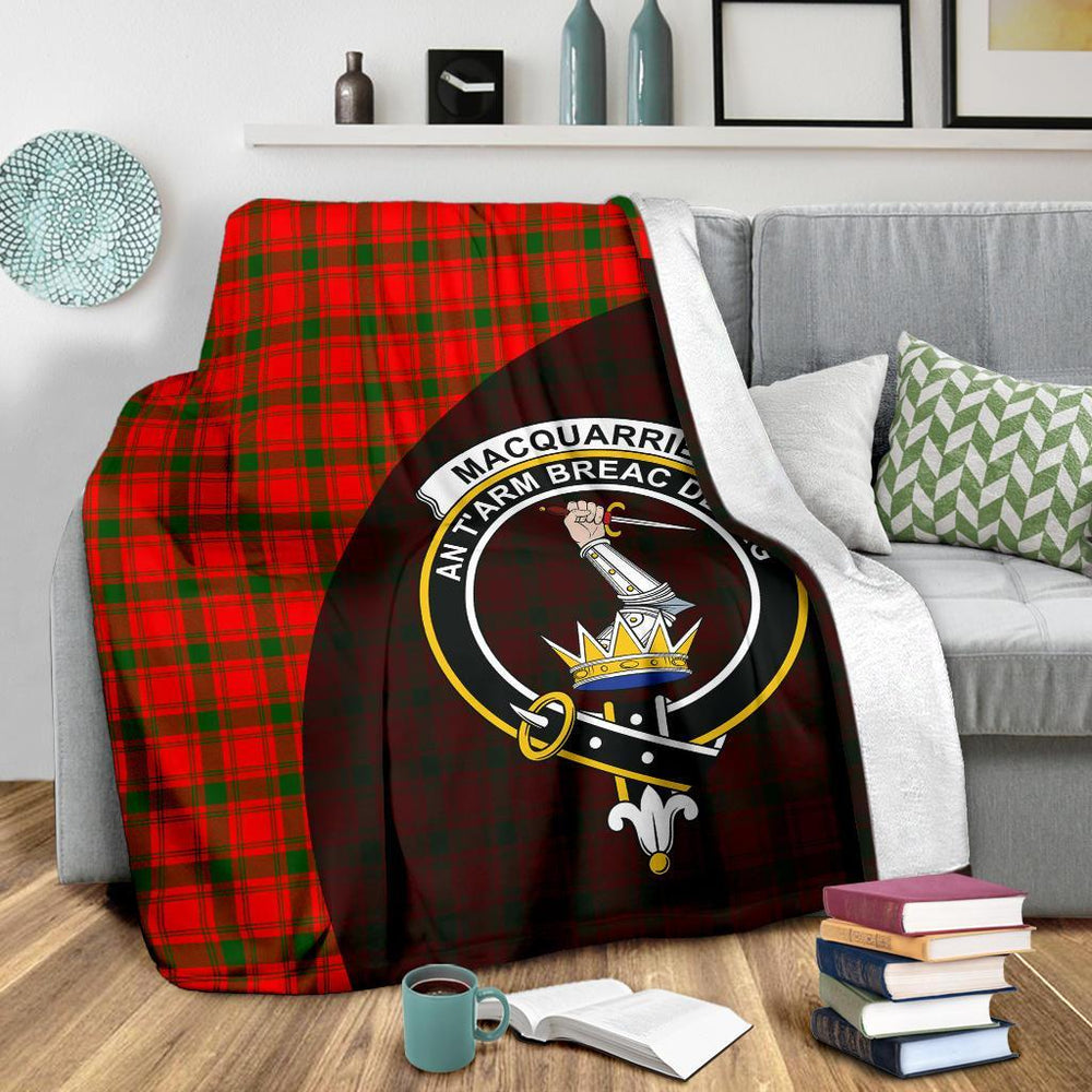 Clan MacQuarrie Modern Tartan Crest Blanket Wave Style ND73 Clan MacQuarrie Tartan Today   