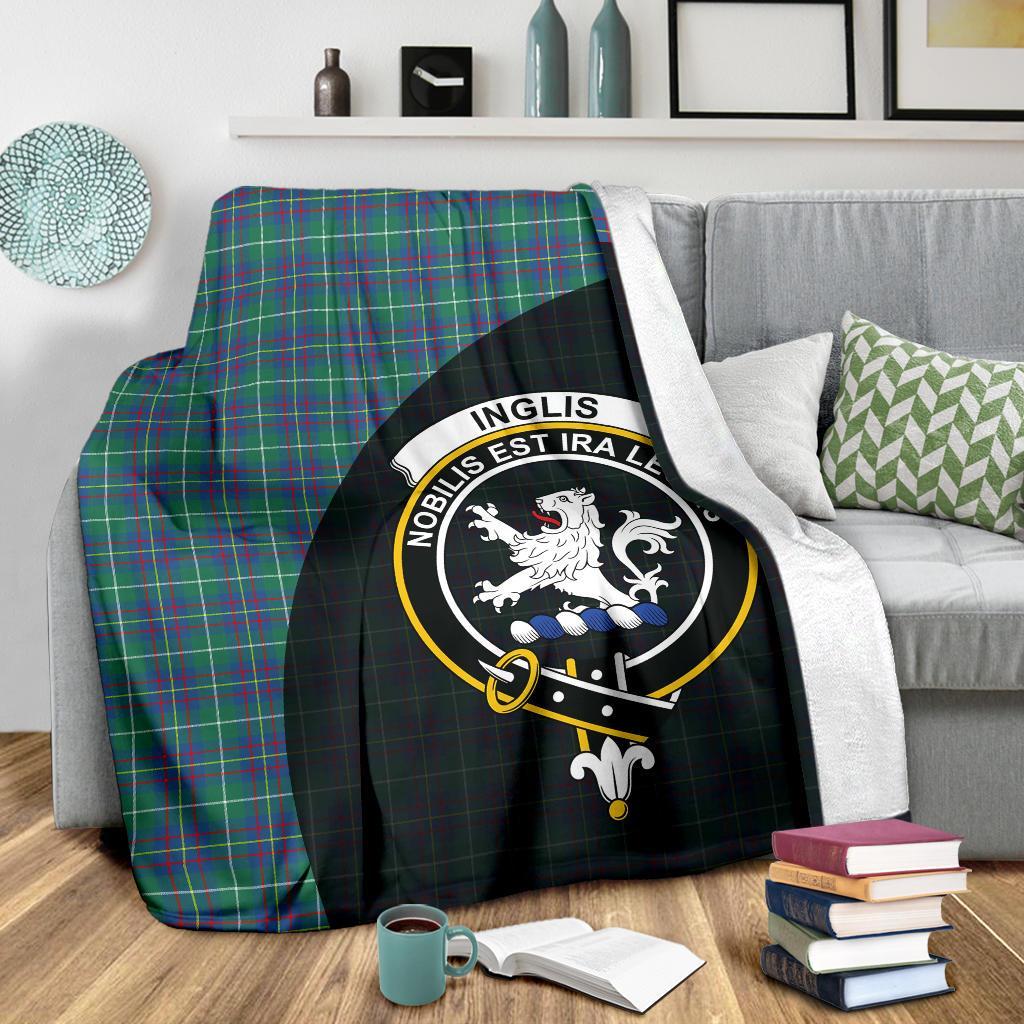 Clan Inglis Ancient Tartan Crest Blanket Wave Style AF41 Clan Inglis Tartan Today   