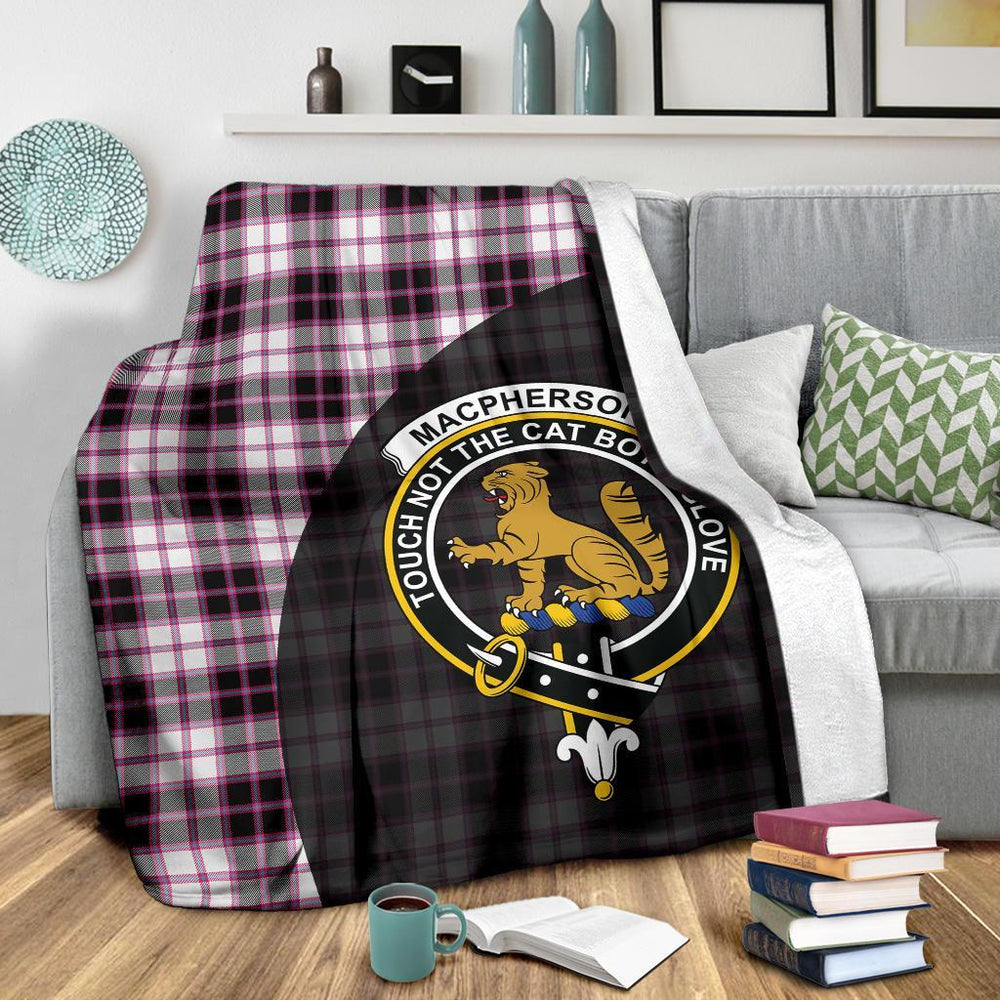 Clan MacPherson Hunting Modern Tartan Crest Blanket Wave Style VA74 Clan MacPherson Tartan Today   