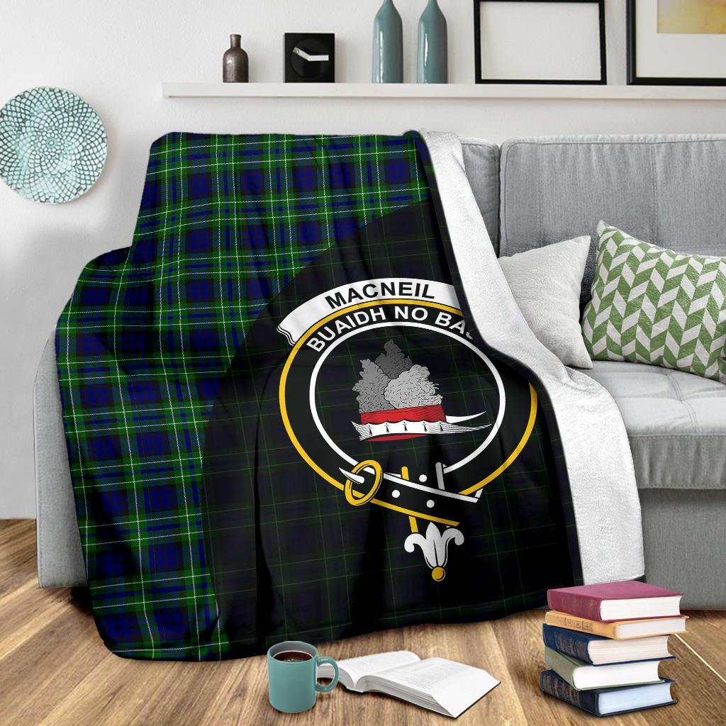 Clan MacNeil of Colonsay Modern Tartan Crest Blanket Wave Style GD72 Clan MacNeil / MacNeill Tartan Today   
