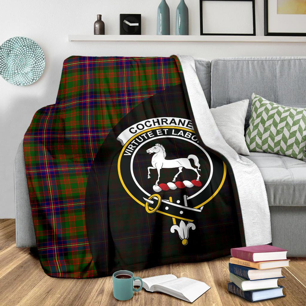 Clan Cochrane Modern Tartan Crest Blanket Wave Style SP47 Clan Cochrane Tartan Today   