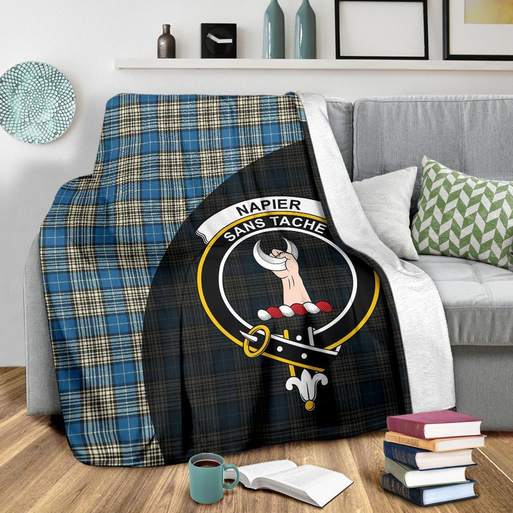 Clan Napier Ancient Tartan Crest Blanket Wave Style PO71 Clan Napier Tartan Today   