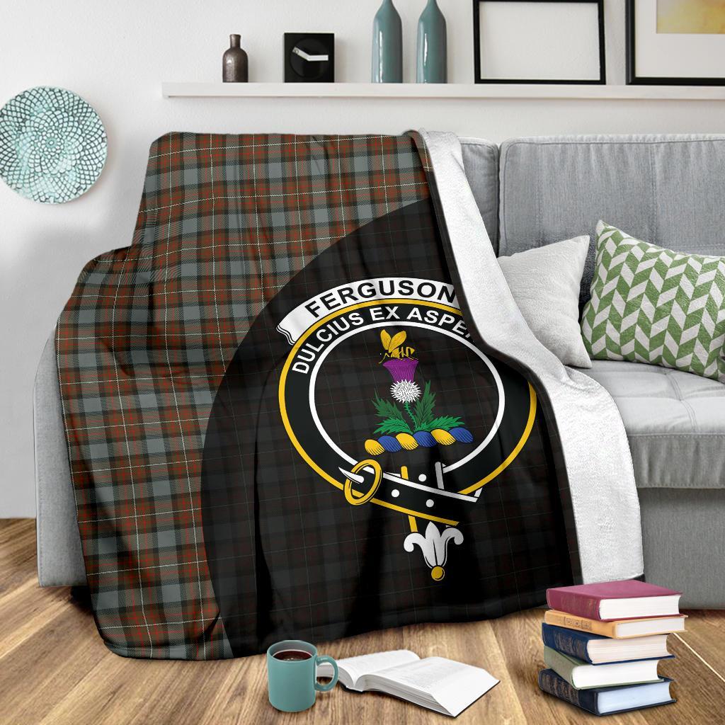 Clan Fergusson Weathered Tartan Crest Blanket Wave Style JQ95