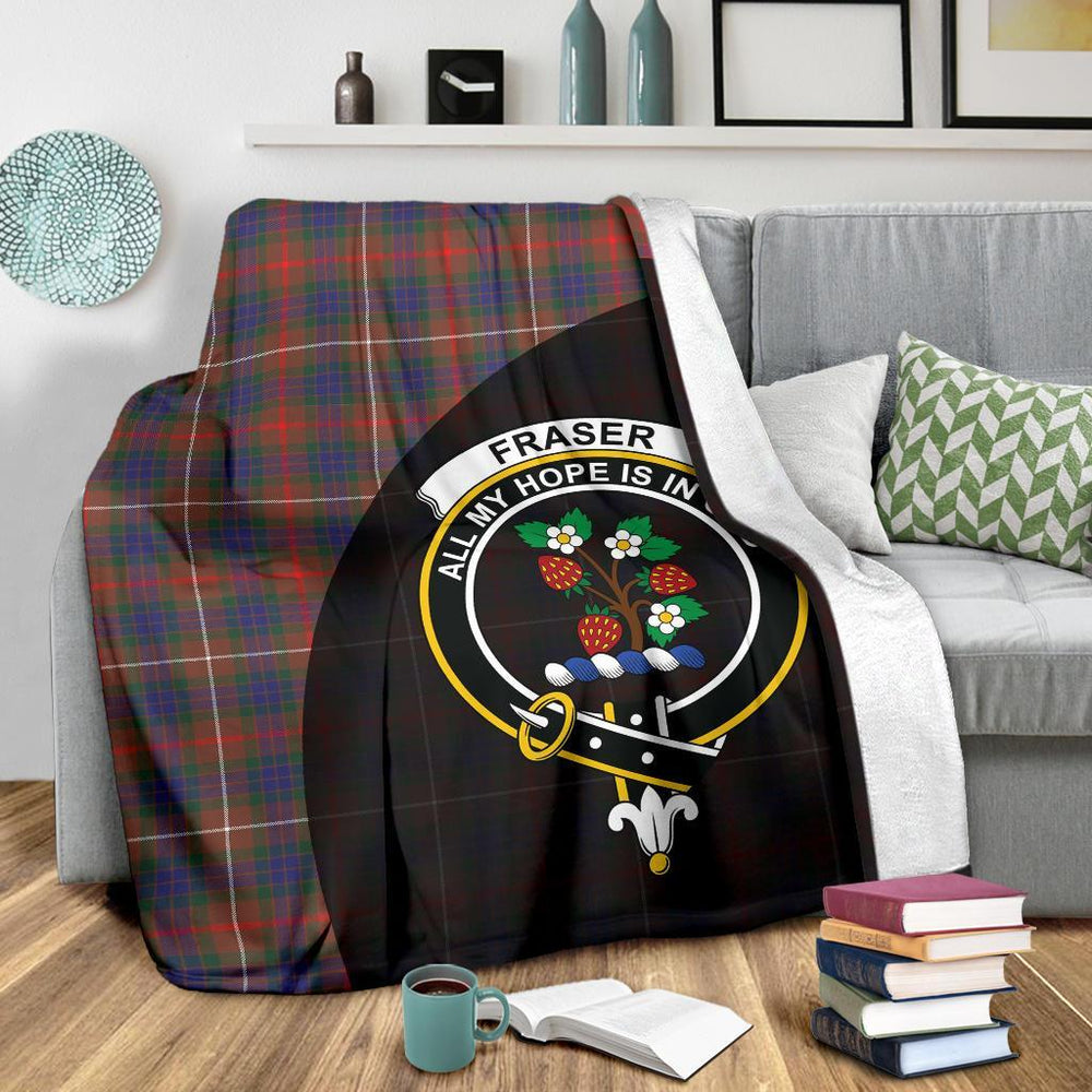 Clan Fraser Hunting Modern Tartan Crest Blanket Wave Style MN89 Clan Fraser Tartan Today   