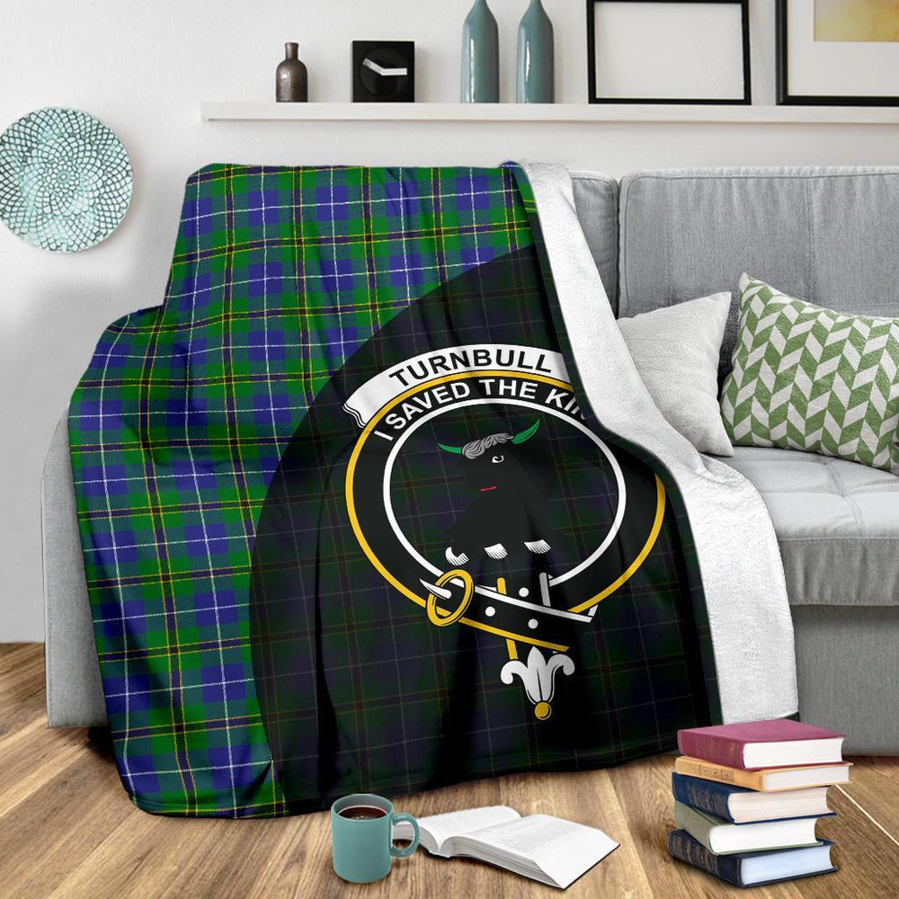 Clan Turnbull Hunting Tartan Crest Blanket Wave Style ZL74 Clan Turnbull Tartan Today   