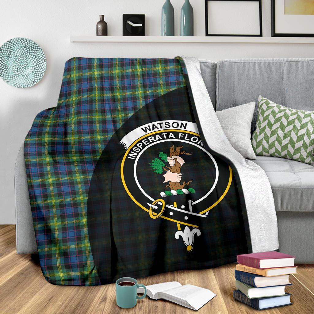 Clan Watson Ancient Tartan Crest Blanket Wave Style TN66 Clan Watson Tartan Today   