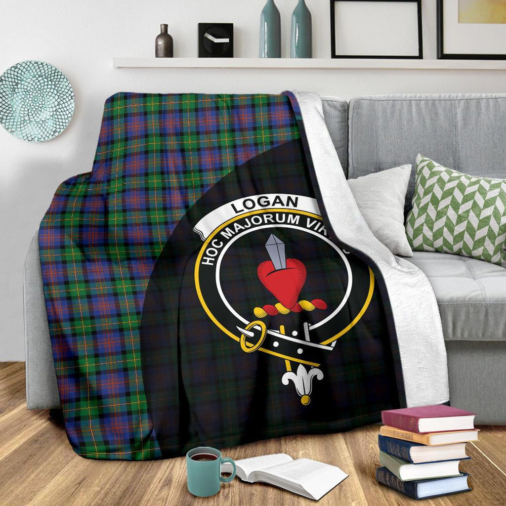 Clan Logan Ancient Tartan Crest Blanket Wave Style VR85 Clan Logan Tartan Today   