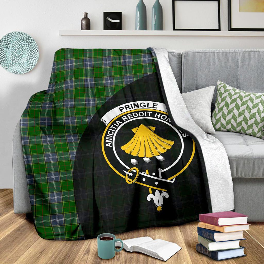 Clan Pringle Tartan Crest Blanket Wave Style XB47 Clan Pringle Tartan Today   