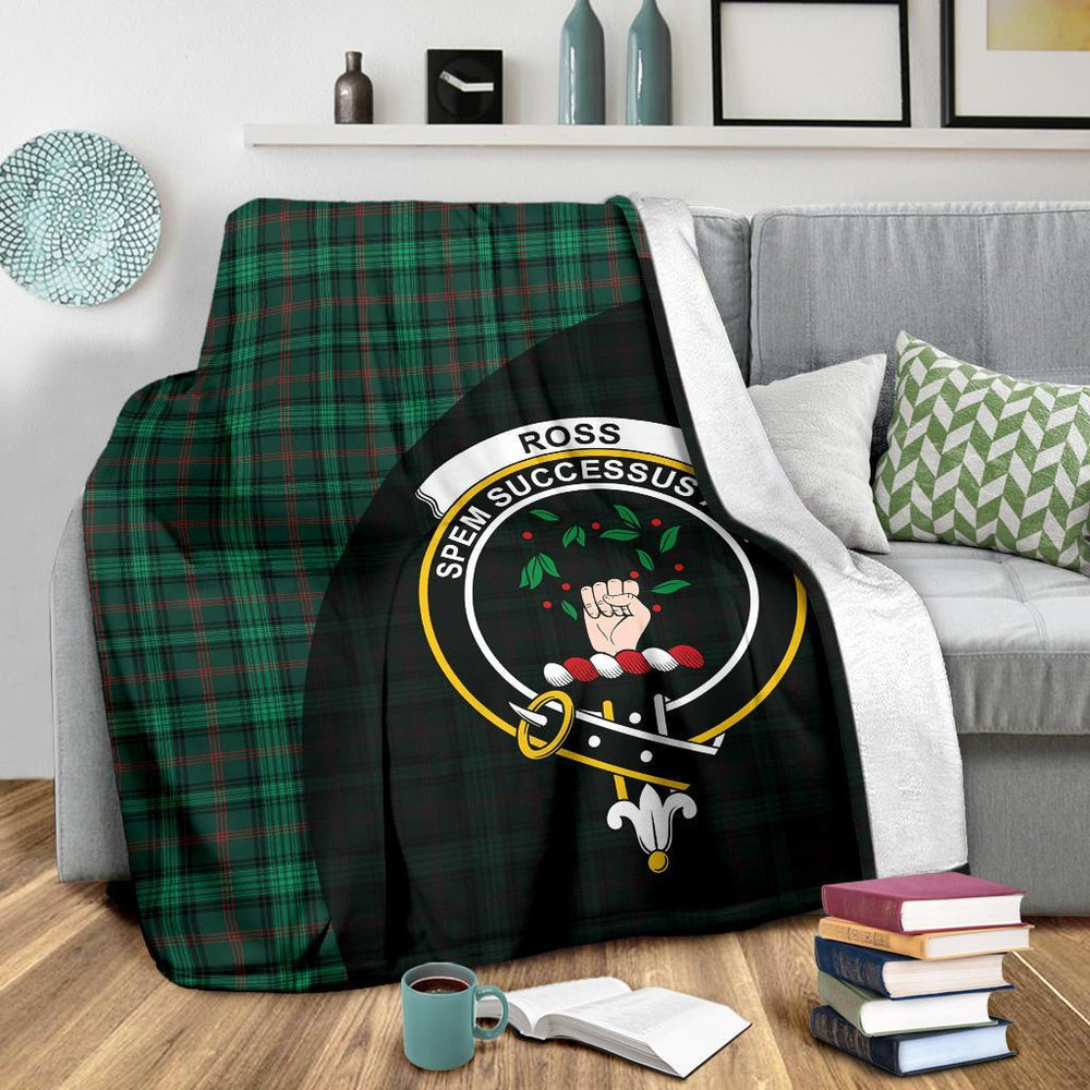 Clan Ross Hunting Modern Tartan Crest Blanket Wave Style TT68 Clan Ross Tartan Today   