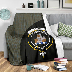 Clan Haig Check Tartan Crest Blanket Wave Style MT36 Clan Haig Tartan Today   