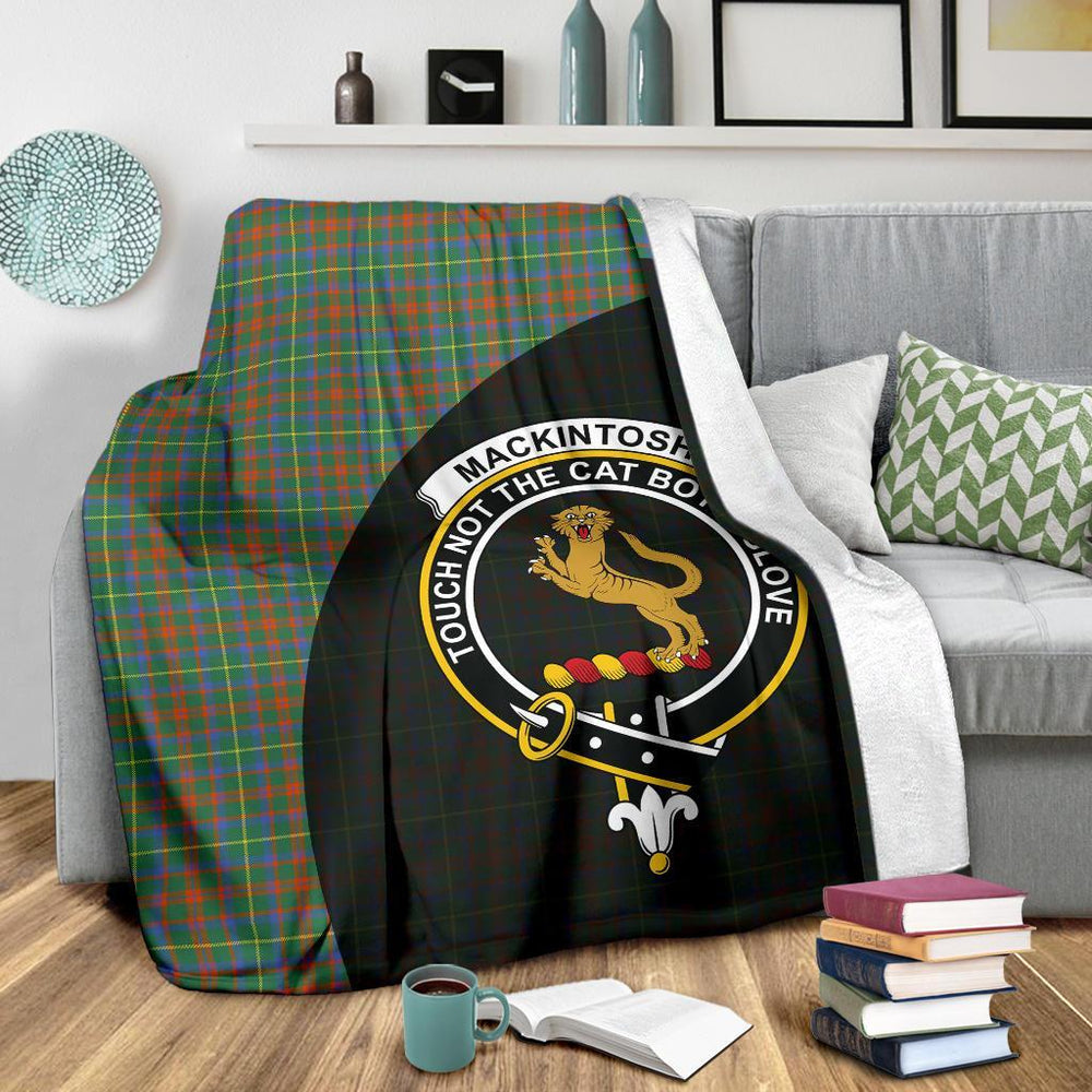 Clan MacKintosh Hunting Ancient Tartan Crest Blanket Wave Style OD54 Clan MacKintosh / MacIntosh Tartan Today   