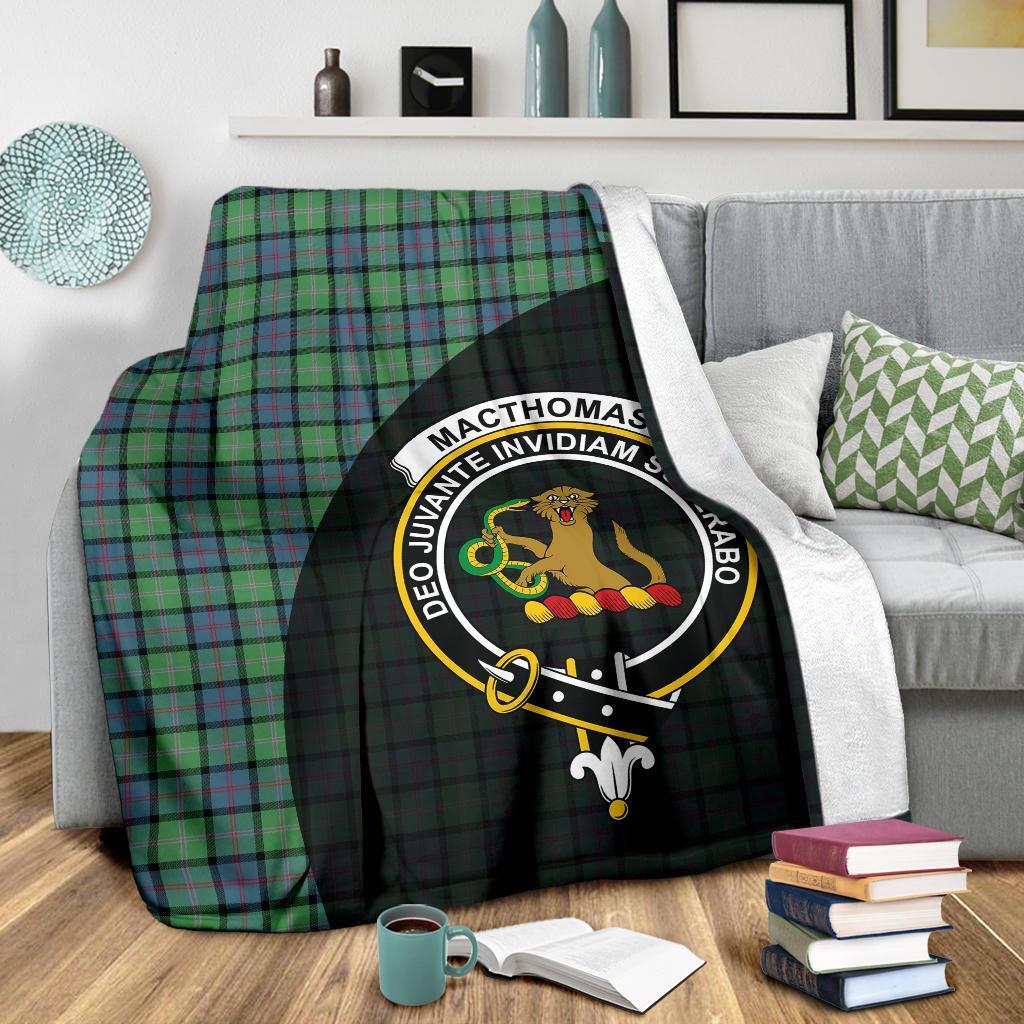 Clan MacThomas Ancient Tartan Crest Blanket Wave Style HA53 Clan MacThomas Tartan Today   