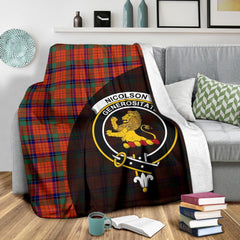 Clan Nicolson Ancient Tartan Crest Blanket Wave Style HZ46 Clan Nicolson Tartan Today   