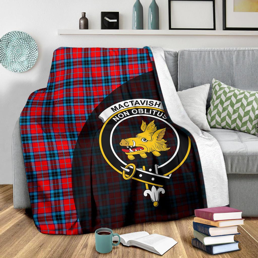 Clan MacTavish Modern Tartan Crest Blanket Wave Style WQ72 Clan MacTavish Tartan Today   