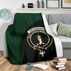 Clan Henderson Modern Tartan Crest Blanket Wave Style PP92 Clan Henderson Tartan Today   