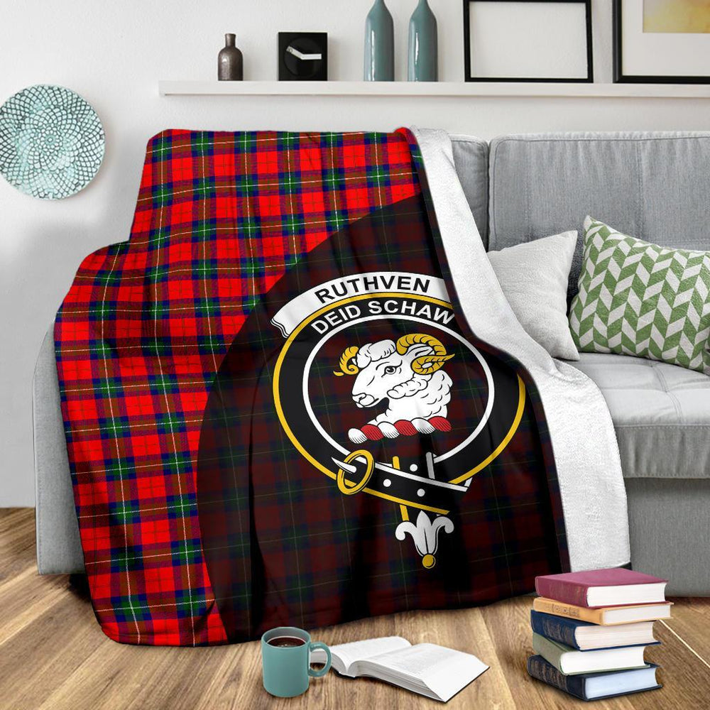 Clan Ruthven Modern Tartan Crest Blanket Wave Style YH98 Clan Ruthven Tartan Today   