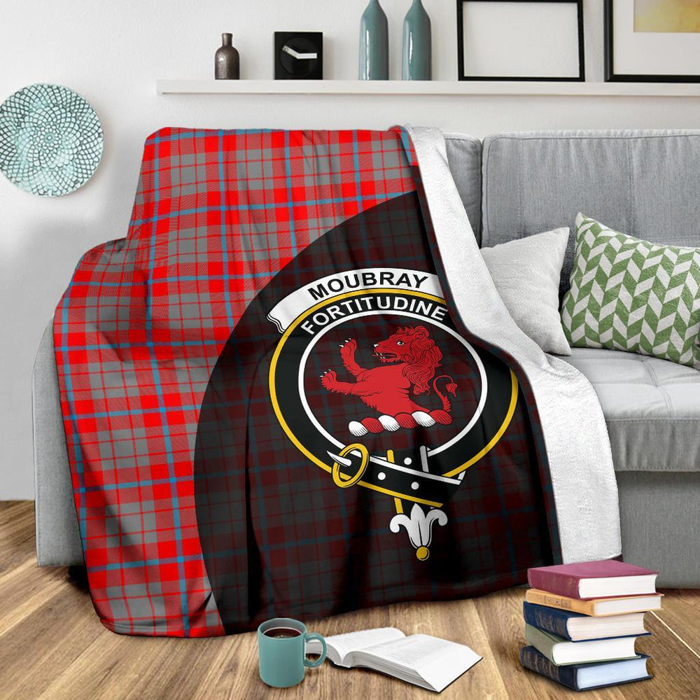 Clan Moubray Tartan Crest Blanket Wave Style SV57 Clan Moubray Tartan Today   