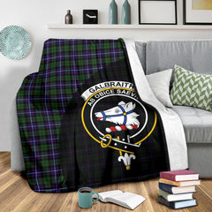 Clan Galbraith Modern Tartan Crest Blanket Wave Style PO79 Clan Rait Tartan Today   