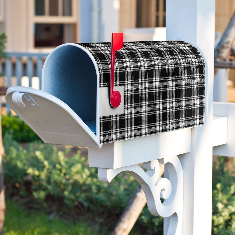 Clan Menzies Black & White Modern Tartan Mailbox ES68 Clan Menzies Tartan Today   