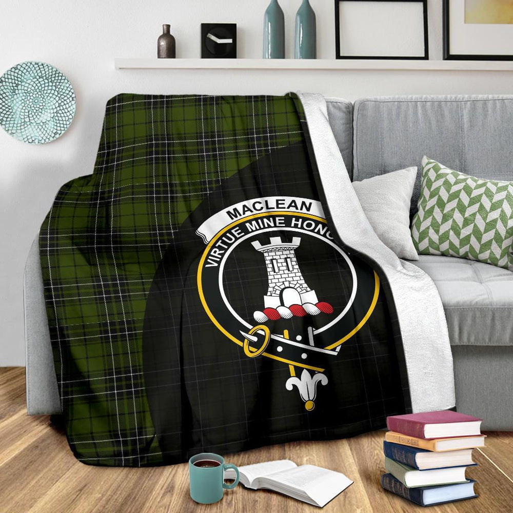 Clan MacLean Hunting Tartan Crest Blanket Wave Style FZ82 Clan Hall Tartan Today   