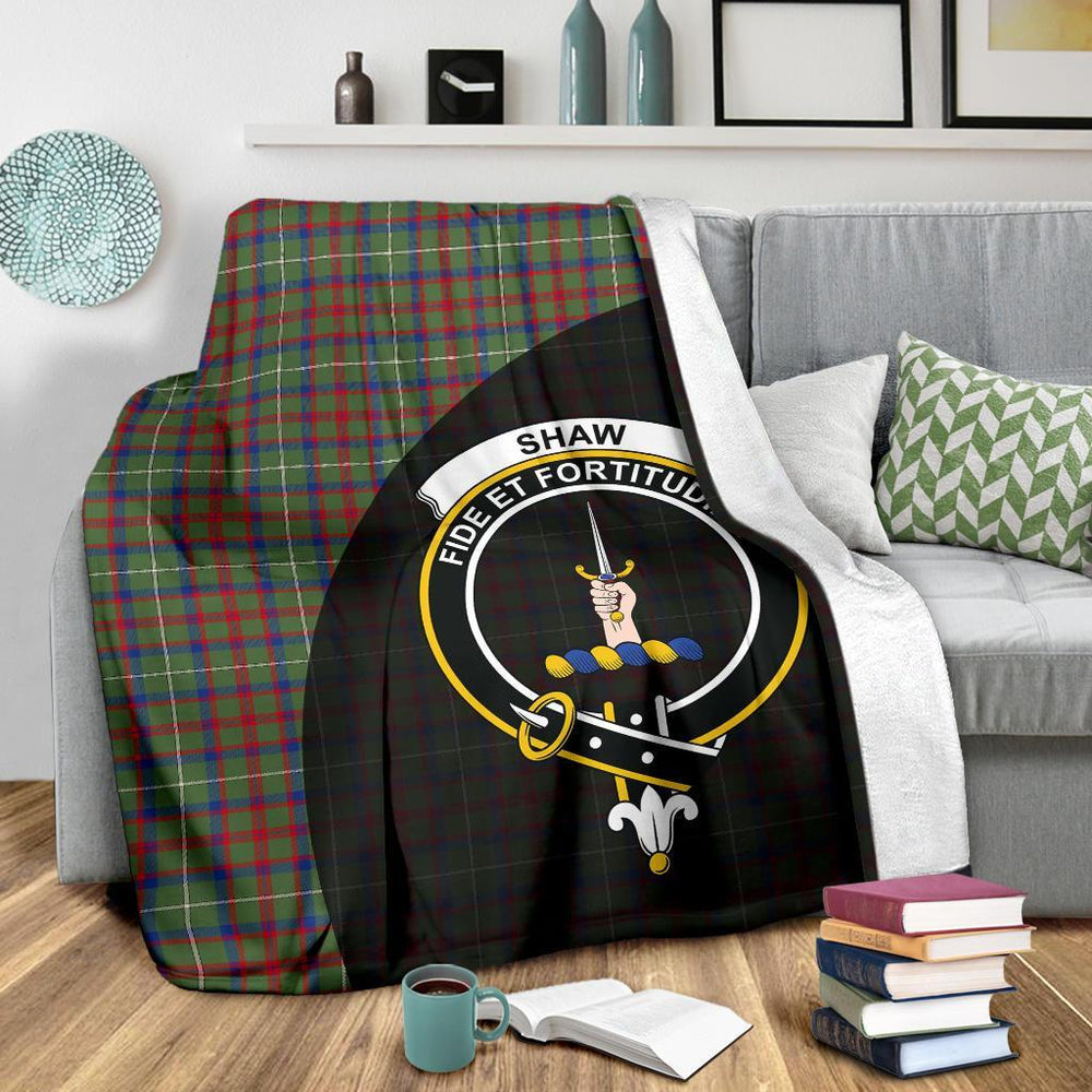 Clan Shaw Green Modern Tartan Crest Blanket Wave Style AK59 Clan Shaw Tartan Today   
