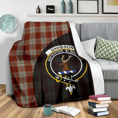 Clan Davidson Dress Dancers Tartan Crest Blanket Wave Style SM40 Clan Davidson Tartan Today   