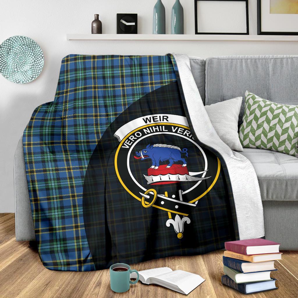 Clan Weir Ancient Tartan Crest Blanket Wave Style PK32 Clan Weir Tartan Today   