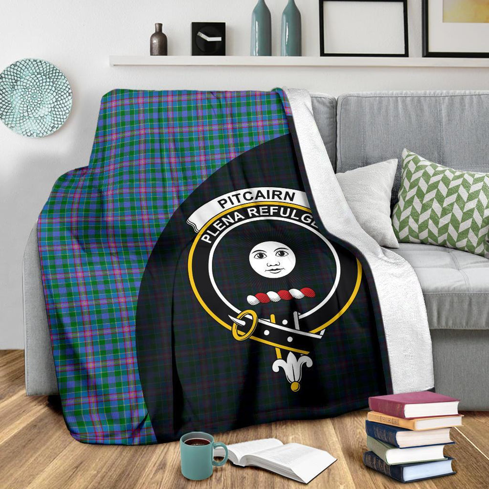 Clan Pitcairn Hunting Tartan Crest Blanket Wave Style LU75 Clan Pitcairn Tartan Today   
