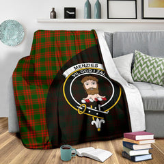 Clan Menzies Green Modern Tartan Crest Blanket Wave Style ME53 Clan Menzies Tartan Today   