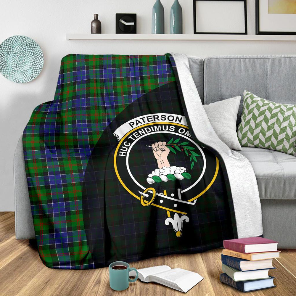 Clan Paterson Tartan Crest Blanket Wave Style VI15 Clan Paterson Tartan Today   